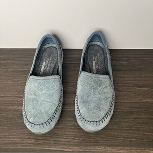Skechers Relaxed Fit Bikers Alumni suede slip o Blue Comfort Walking Memory foam